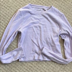 Abercrombie & Fitch Soft Ribbed Top in Light Purple Size Small